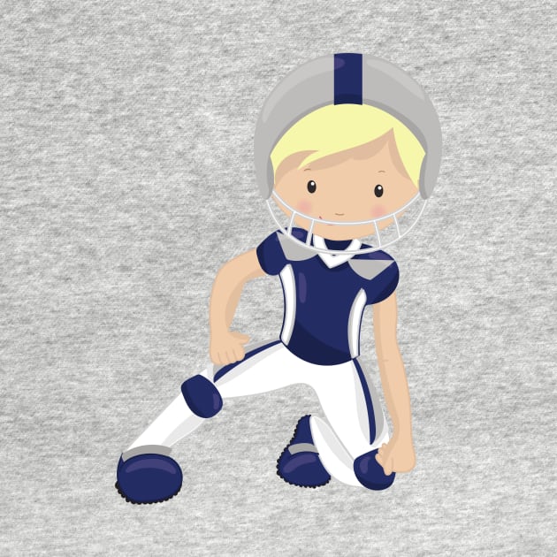 American Football, Rugby, Cute Boy, Blond Hair by Jelena Dunčević